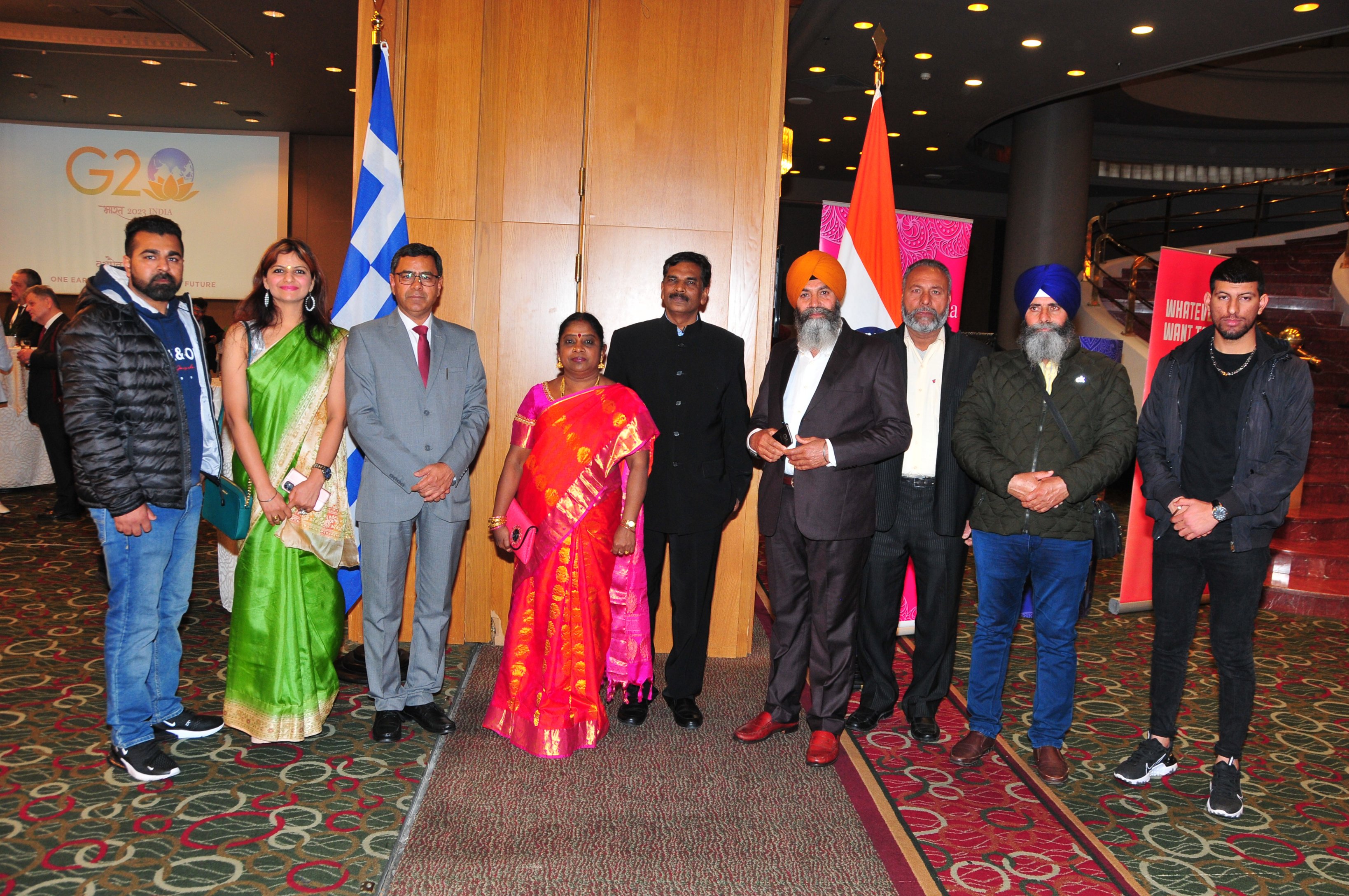 Mr. S. Rajendran, Cd'A with members of Indian Diaspora at Republic Day Reception -2023